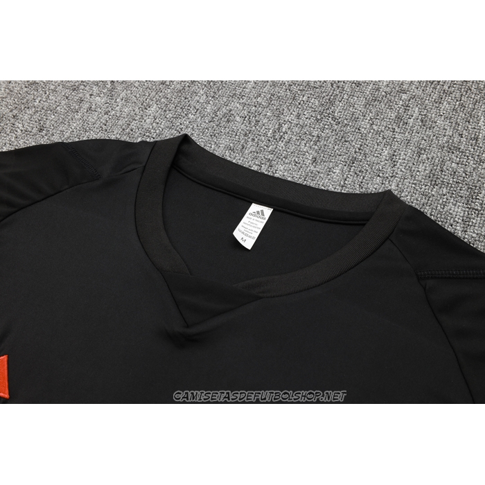 Chandal del Manchester United 23-24 Manga Corta Negro - Pantalon Corto